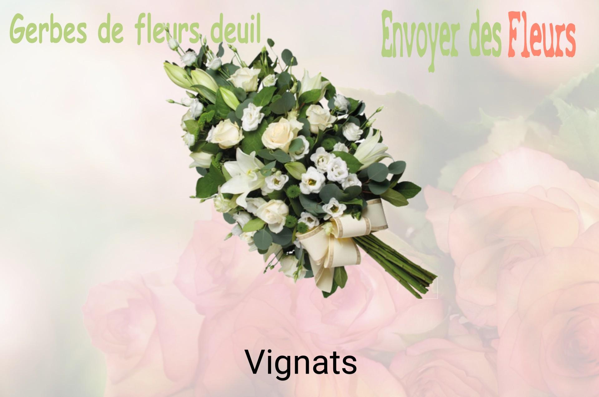 Gerbe de fleurs de deuil livrée à Vignats